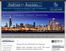 Tablet Screenshot of andersondivorcelawchicago.com